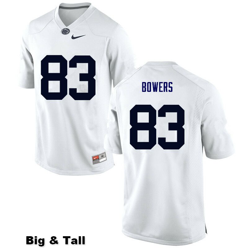 NCAA Nike Men's Penn State Nittany Lions Nick Bowers #83 College Football Authentic Big & Tall White Stitched Jersey WMW6298XT